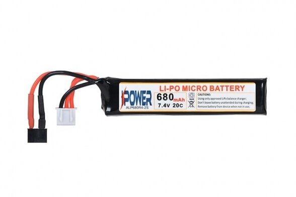 Baterija Li-Po 7,4V 680mAh 20C Micro Deans AEP