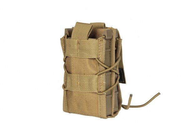 Double shingle-type magazine pouch - tan