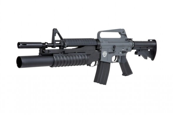 E&C EC-704 Kestrel™ ETU ASG carbine with grenade launcher Grey 3