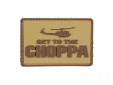 Get to the Choppa - Tan - 3D Patch