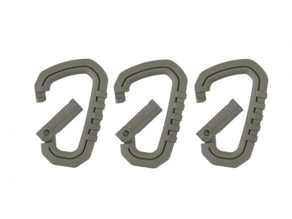 Plastic carabiner set - Green 1