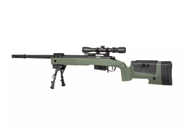 SA-S03 CORE™ Sniper Rifle Replica with Scope and Bipod - Olive Drab 1