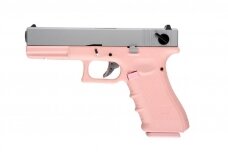 Šratasvydžio pistoletas Glock 18 Pink-Silver