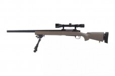 SW-04 Sniper Rifle Replica with Scope and Bipod - Tan