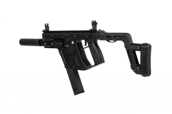 The Krytac Kriss Vector Submachine Airsoft Gun with Mock Suppressor in Black 6